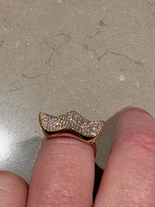 Espectacular sortija oro rosa y brillantes