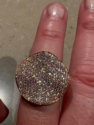 Espectacular sortija oro rosa y brillantes