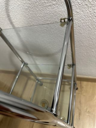 Estantería de cristal templado y metal