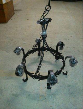 Juego de lámparas hierro forjado nuevas