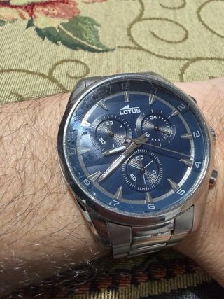 Reloj Lotus Hombre Azul y Plateado