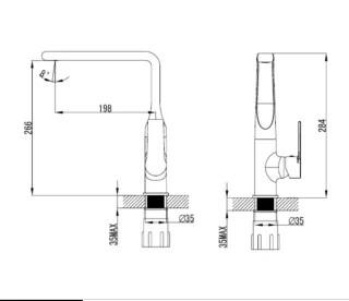 Grifo Cocina Bess Vetra Metal Plateado