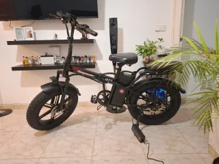 Bicicleta Eléctrica Plegable Negra