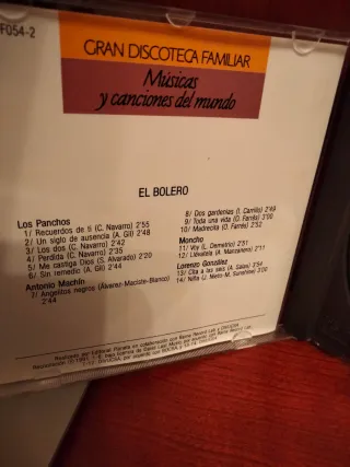 CD El Bolero - Músicas y canciones del mundo
