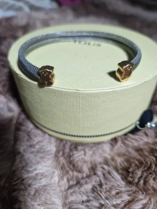 Pulsera Tous Acero y Oro Osito