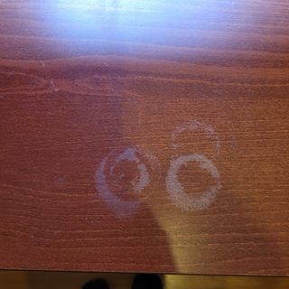 Mesa escritorio efecto madera tintada