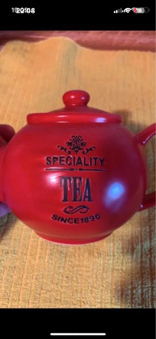 Teiera Maison du Monde Rossa Ceramica