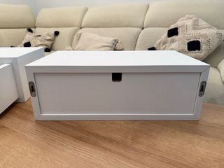 Pack 2 mesitas de noche flotantes blancas