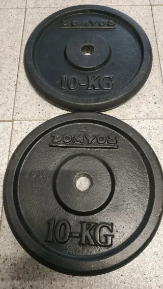 2 Discos Pesas 10 Kg Domyos