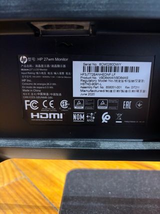 Monitor HP 27 Negro