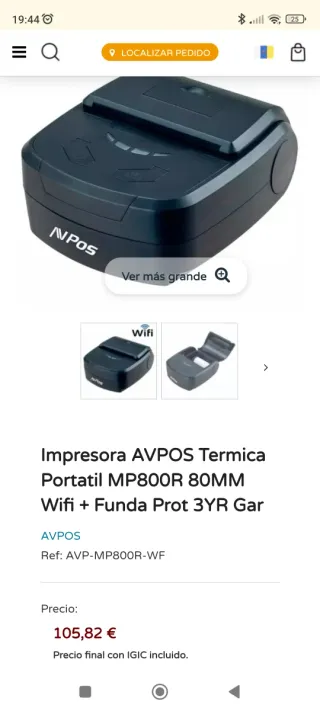 Impresora Recibos Bluetooth AVPOS