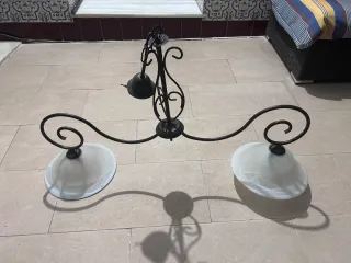 Lámpara de salón estilo rústico