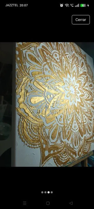 Lienzo Mandala Dorado