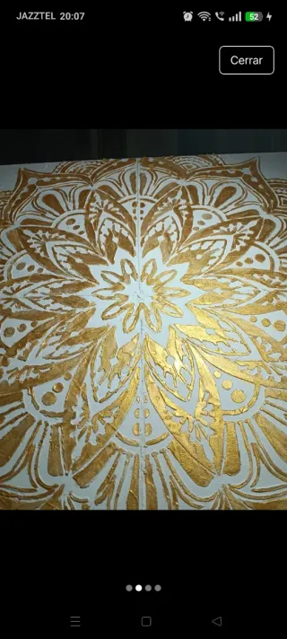 Lienzo Mandala Dorado