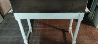 Mesa escritorio vintage madera blanca