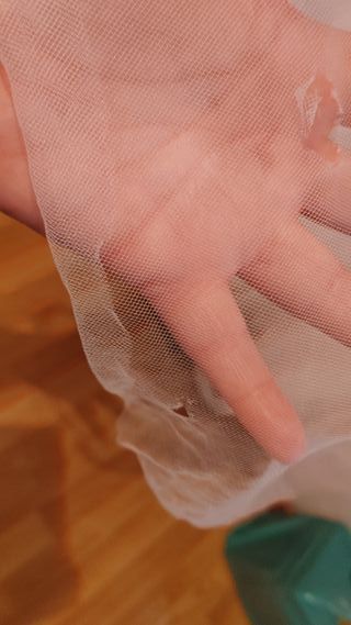 Vestido tul rosa flores talla 18