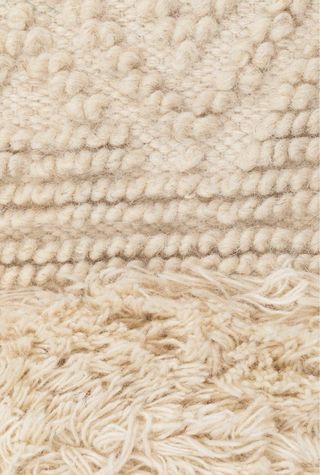 Alfombra Sklum beige algodon y lana