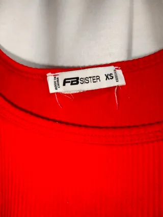 Top tirantes FB Sister Rojo Talla XS