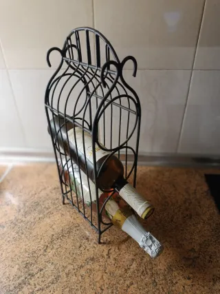 Botellero forja 3 botellas