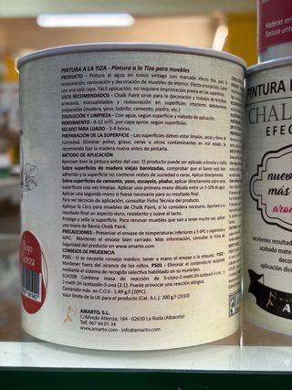 Lote Pinturas Tiza Madera