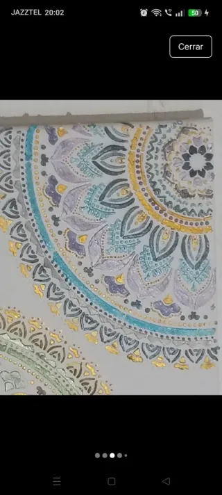 Lienzo decorativo con mandalas