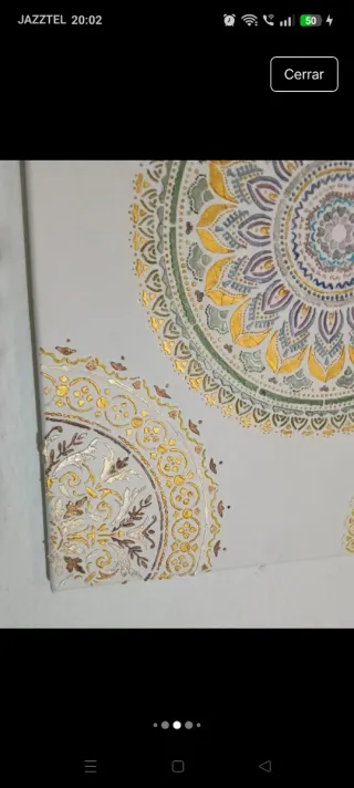 Lienzo decorativo con mandalas