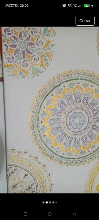 Lienzo decorativo con mandalas