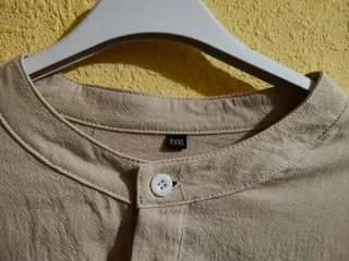 Camisa cuello Mao beige XXL