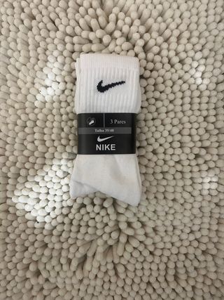 Calcetines Nike Blancos Talla 35-40 (3 Pares)
