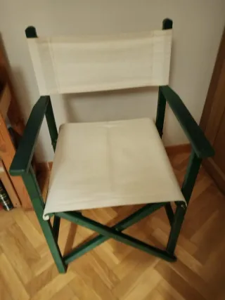 4 Sillas Director Tela y Madera