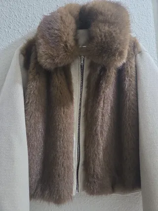 Chaqueta de pelo y lana