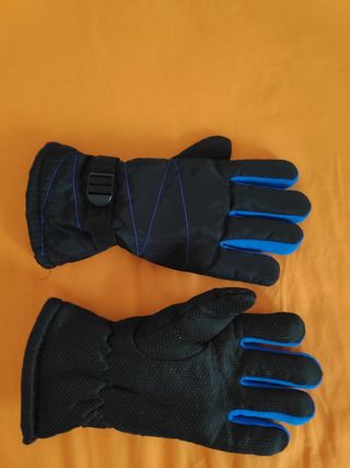 Guantes de Nieve Unisex Negro y Azul