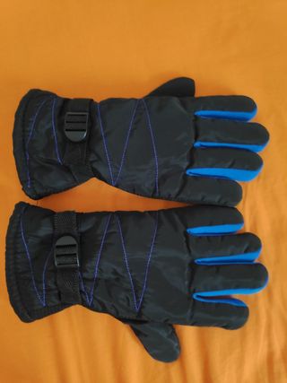 Guantes de Nieve Unisex Negro y Azul