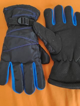Guantes de Nieve Unisex Negro y Azul