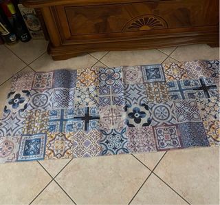 Tappetino cotone fantasia geometrica