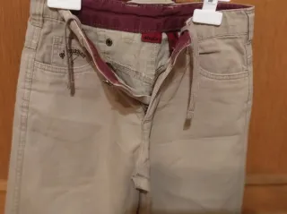 Pantalones niño loneta marrón claro T 9-10