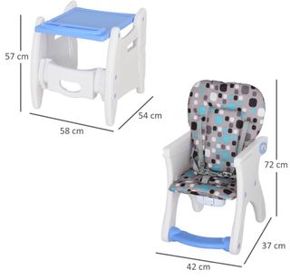 Trona bebé con cojín y bandeja