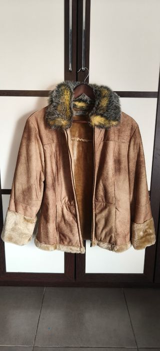 Chaqueta de ante con pelo