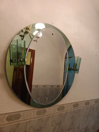 Espejo ovalado de cristal