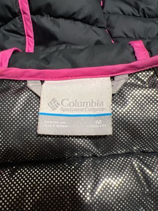 Chaqueta Columbia niña negra y rosa