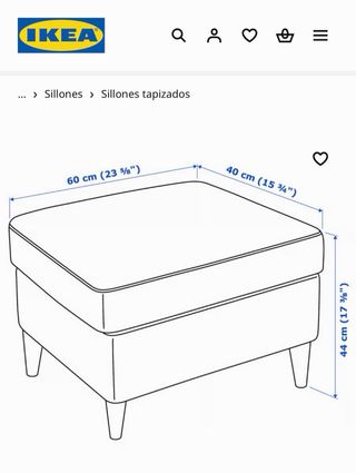 Sillón y reposapiés STRANDMON beige