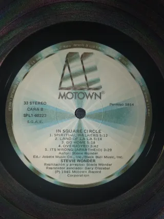 Vinilo LP Stevie Wonder - In Square Circle (1985)