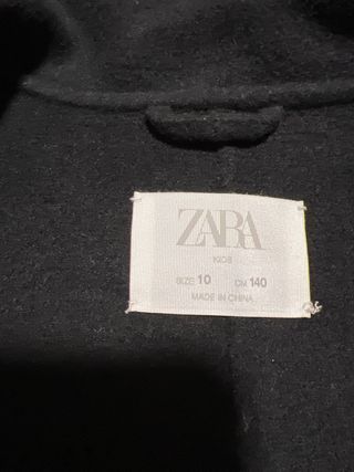 Abrigo paño niña Zara negro