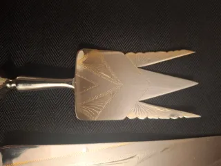 Juego cubiertos antiguos metal plateado