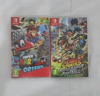 Super Mario Odyssey y Mario Strikers para switch
