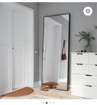 Espejo negro Ikea metal y cristal