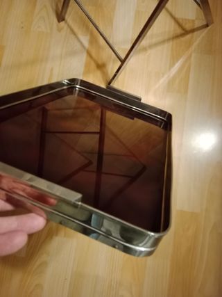 Mesita camarera plegable imitación carey  50' 60'