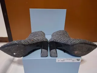 Stivaletti grigi tweed multicolore taglia 37