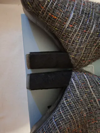 Stivaletti grigi tweed multicolore taglia 37