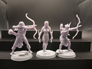 Figuras Resina Elfas Oscuras D&D
